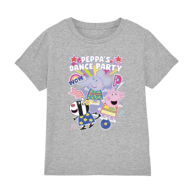 Sport Heather - Front - Peppa Pig Childrens-Kids Dance Party T-Shirt