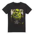 Black - Front - Shrek Mens Ogre Mugshot T-Shirt