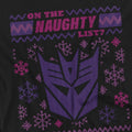 Black - Pack Shot - Transformers Mens Decepticons Naughty List Christmas Jumper T-Shirt