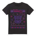 Black - Front - Transformers Mens Decepticons Naughty List Christmas Jumper T-Shirt