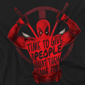 Black - Pack Shot - Deadpool & Wolverine Mens Give The People Deadpool T-Shirt