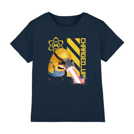 Navy - Front - Despicable Me 4 Childrens-Kids Lazer Charged Up T-Shirt