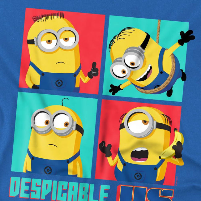 Royal Blue - Pack Shot - Despicable Me 4 Childrens-Kids Minions Square T-Shirt