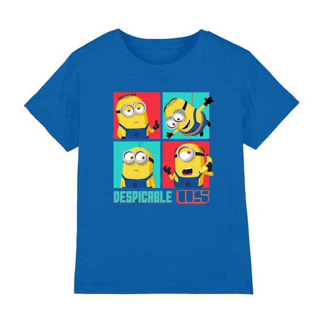 Royal Blue - Front - Despicable Me 4 Childrens-Kids Minions Square T-Shirt