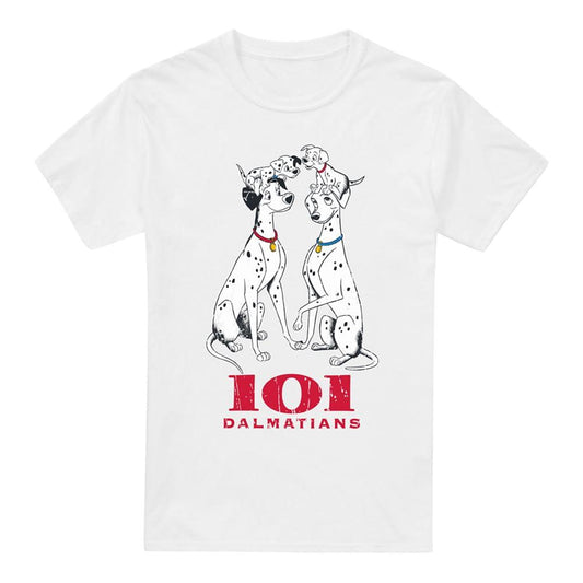White - Front - 101 Dalmatians Mens T-Shirt