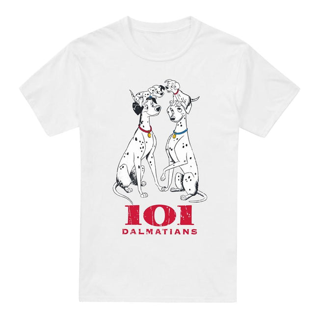 White - Front - 101 Dalmatians Mens T-Shirt