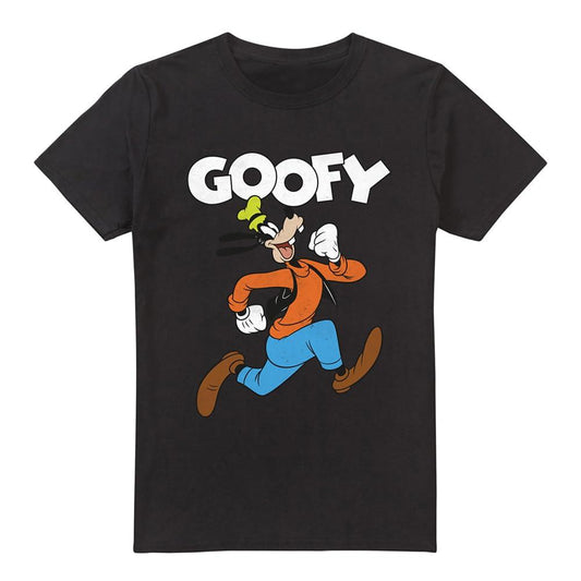 Black - Front - Disney Mens Mickey & Friends Hey There Goofy T-Shirt