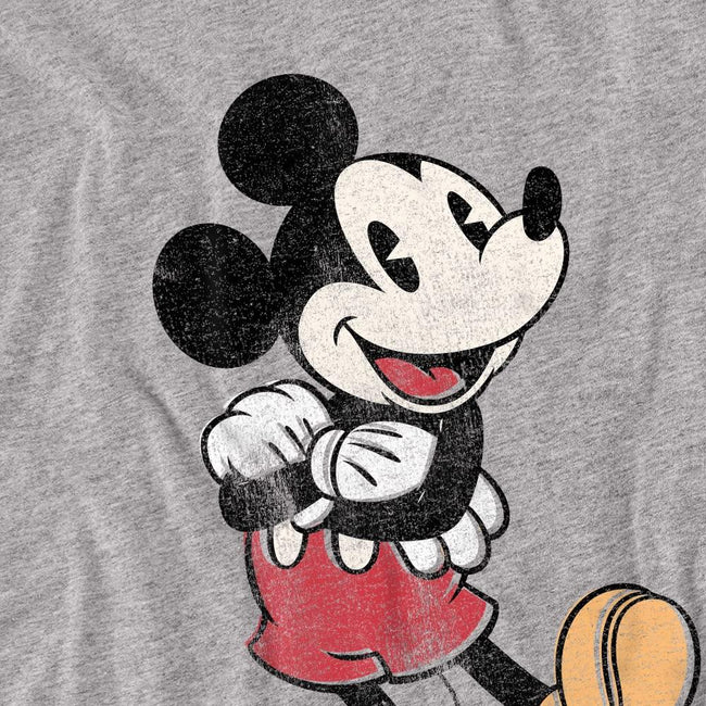 Sport Heather - Close up - Disney Mens Mickey Mouse Classic Pose T-Shirt