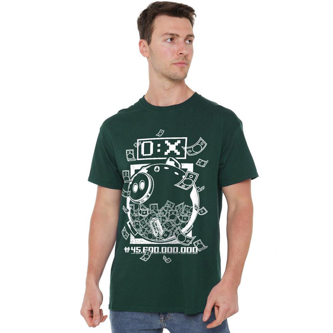 Forest Green - Side - Squid Game Mens Piggy Bank T-Shirt