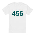 White - Front - Squid Game Mens Player 456 T-Shirt