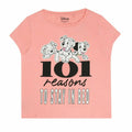 Pink-Black-White - Side - 101 Dalmatians Womens-Ladies 101 Reasons Long Pyjama Set