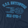 Navy - Side - Star Trek Mens Enterprise E Athletic T-Shirt