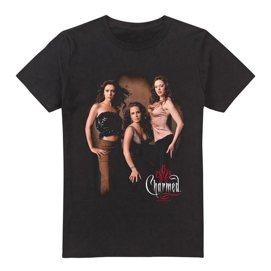 Black - Front - Charmed Mens Three Hot Witches T-Shirt