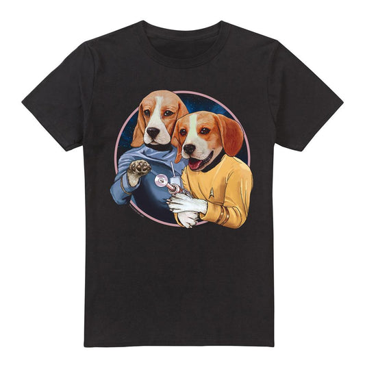 Black - Front - Star Trek Mens Dogs T-Shirt