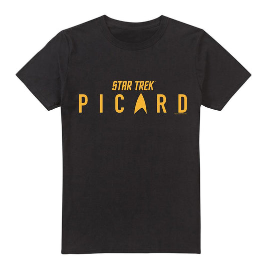 Black - Front - Star Trek: Picard Mens Logo T-Shirt