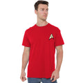 Red - Side - Star Trek Mens Engineering Uniform Foil T-Shirt