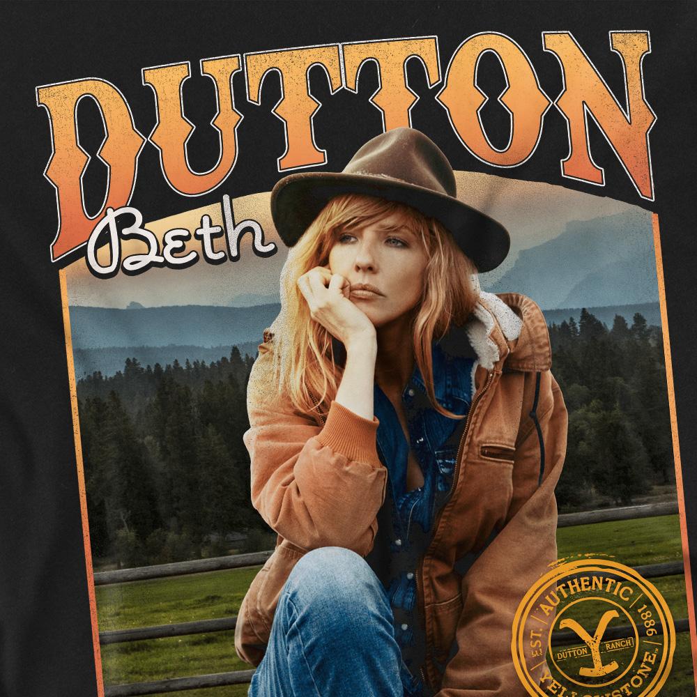 Black - Pack Shot - Yellowstone Mens Thoughts Beth Dutton T-Shirt