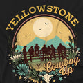 Black - Pack Shot - Yellowstone Mens Cowboy Up T-Shirt