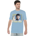 Light Blue - Side - Star Trek Mens Spock Out T-Shirt