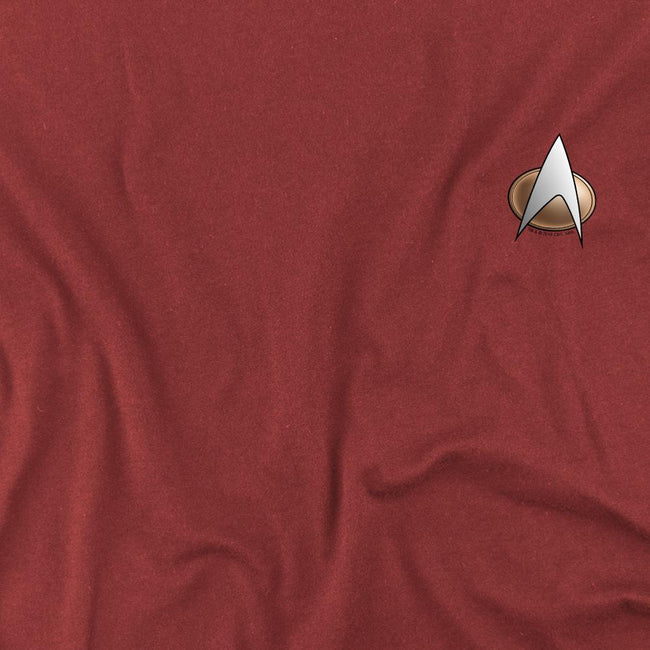 Cardinal - Pack Shot - Star Trek Mens The Next Generation Command Emblem T-Shirt
