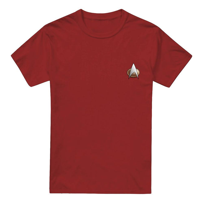 Cardinal - Front - Star Trek Mens The Next Generation Command Emblem T-Shirt