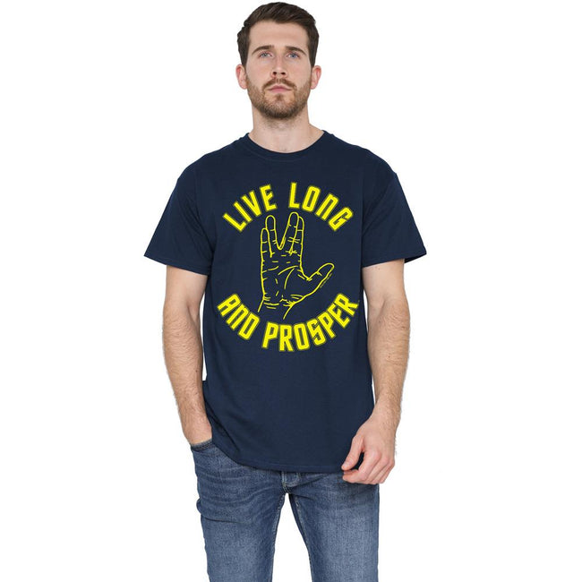 Navy - Lifestyle - Star Trek Mens Live Long Hand T-Shirt