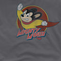 Charcoal - Side - Mighty Mouse Mens Circle T-Shirt