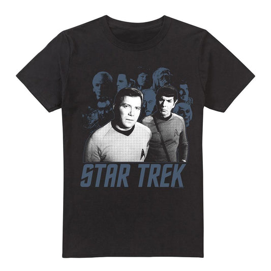 Black - Front - Star Trek Mens Kirk Spock & Company T-Shirt