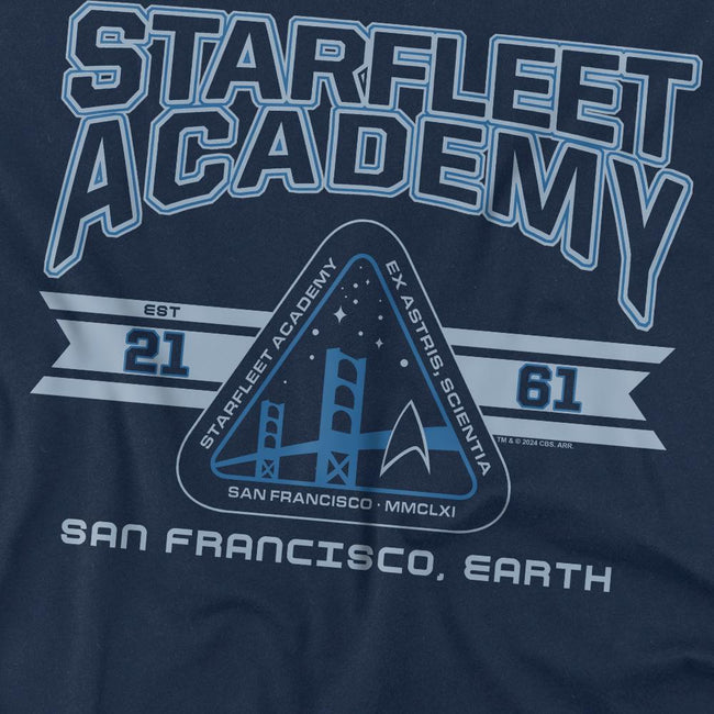 Navy - Side - Star Trek Mens Starfleet Academy Earth T-Shirt