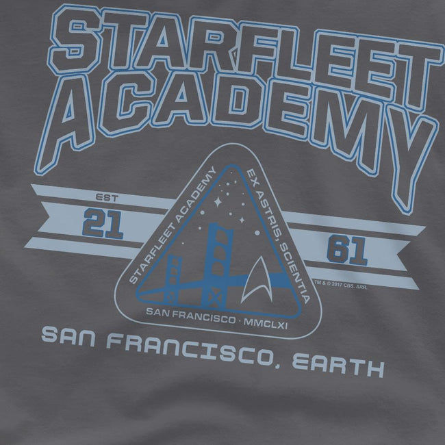 Charcoal - Pack Shot - Star Trek Mens Starfleet Academy Earth T-Shirt