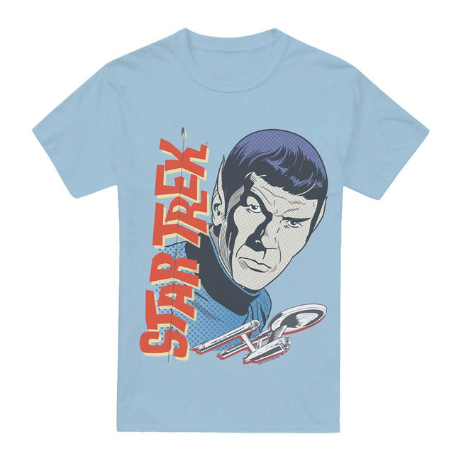 Light Blue - Front - Star Trek Mens Spock Vintage T-Shirt