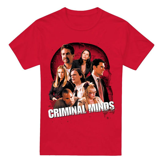 Red - Front - Criminal Minds Mens Brain Trust T-Shirt
