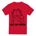 Red - Front - Garfield Mens Pull My Finger T-Shirt