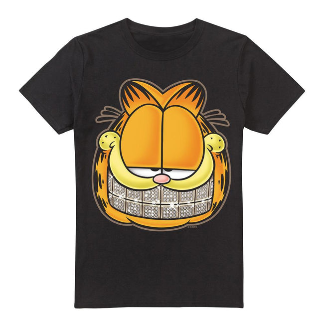Black - Front - Garfield Mens Nice Grill T-Shirt