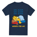 Navy - Front - Garfield Mens Works For Me T-Shirt