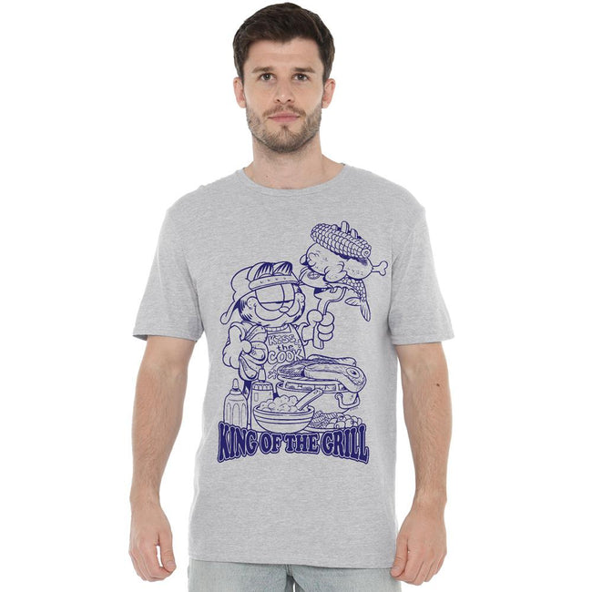 Sport Heather - Side - Garfield Mens King Of The Grill T-Shirt