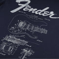 Navy - Side - Fender Mens Patent Print T-Shirt