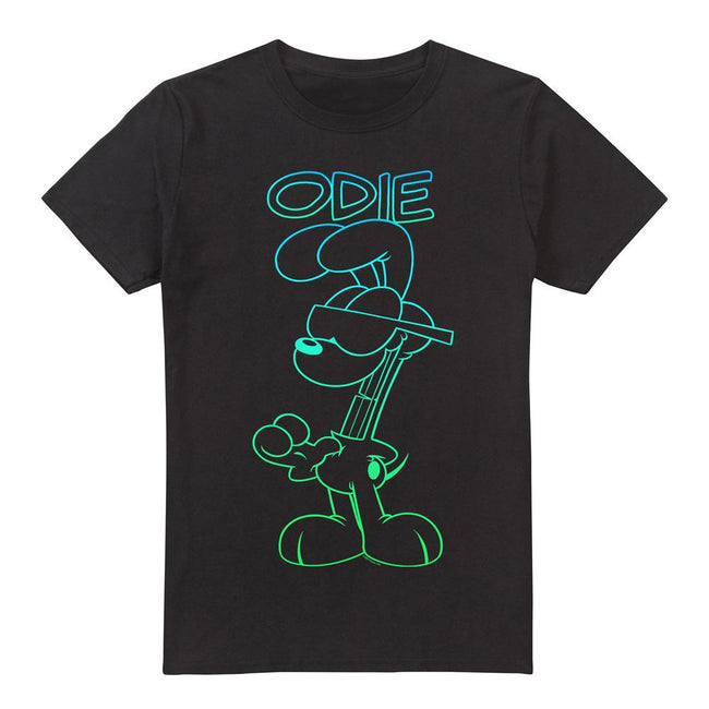 Black - Front - Garfield Mens Hotshot Odie T-Shirt