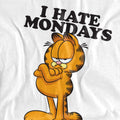White - Side - Garfield Mens I Hate Mondays T-Shirt