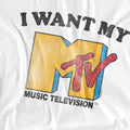 White - Side - MTV Mens I Want My MTV 2 T-Shirt