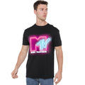 Black - Lifestyle - MTV Mens Neon Sign Logo T-Shirt