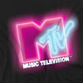 Black - Side - MTV Mens Neon Sign Logo T-Shirt