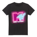 Black - Front - MTV Mens Neon Sign Logo T-Shirt