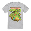 Sport Heather - Front - Teenage Mutant Ninja Turtles Mens Silly Turtles T-Shirt