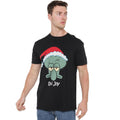 Black - Lifestyle - SpongeBob SquarePants Mens Joy Squidward Christmas T-Shirt