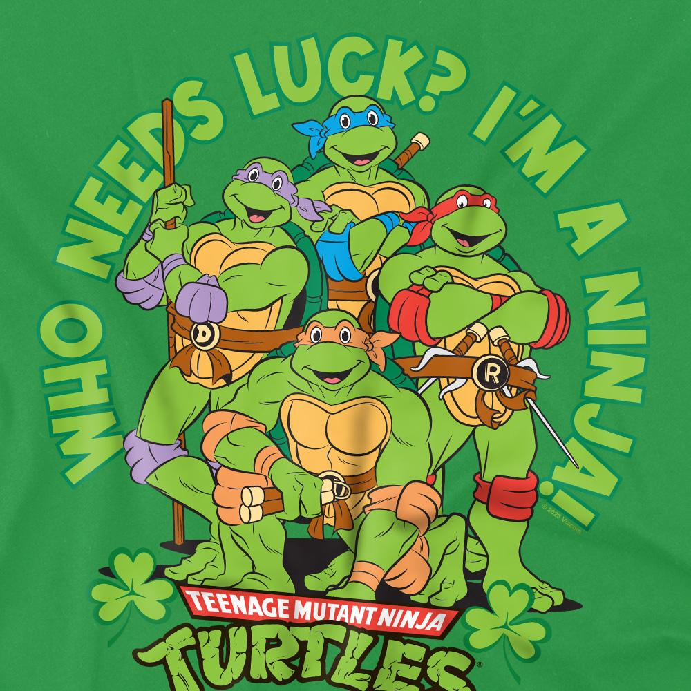 Kelly Green - Pack Shot - Teenage Mutant Ninja Turtles Mens Who Needs Luck St Patricks Day T-Shirt