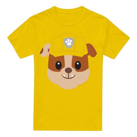 Yellow - Front - Paw Patrol Mens Rubble Emoji T-Shirt