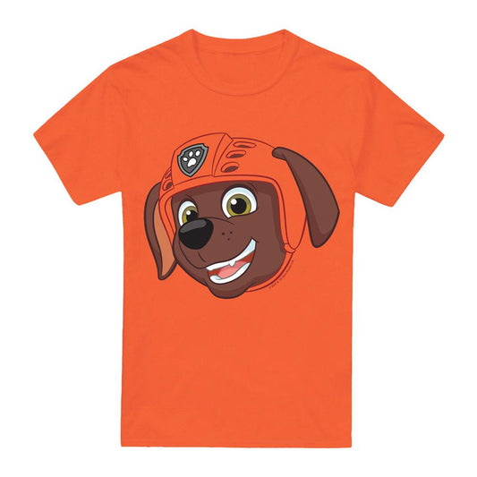 Orange - Front - Paw Patrol Mens Grin Zuma T-Shirt