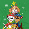Kelly Green - Side - Paw Patrol Mens Christmas Tree T-Shirt