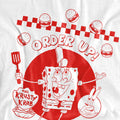 White - Side - SpongeBob SquarePants Mens Order Up! T-Shirt